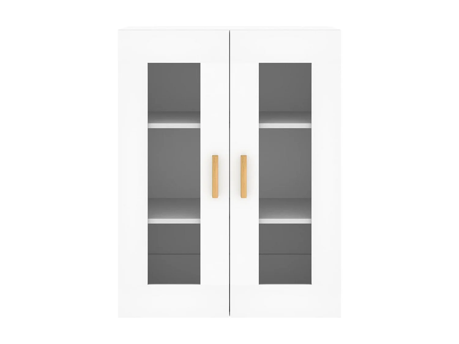 Armoires murales 2 pcs blanc bois d'ingénierie