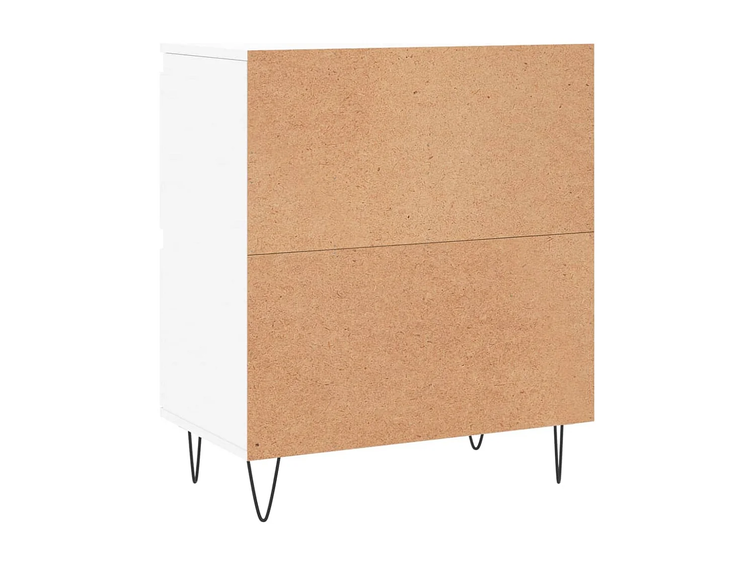 Buffets 2 pcs blanc bois d'ingénierie