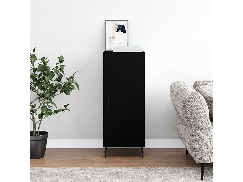 Credenza nera 34,5x34x90 cm in legno ingegnerizzato