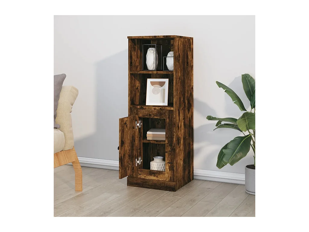 Hohes Sideboard Räuchereiche 36x35,5x103,5 cm Holzwerkstoff