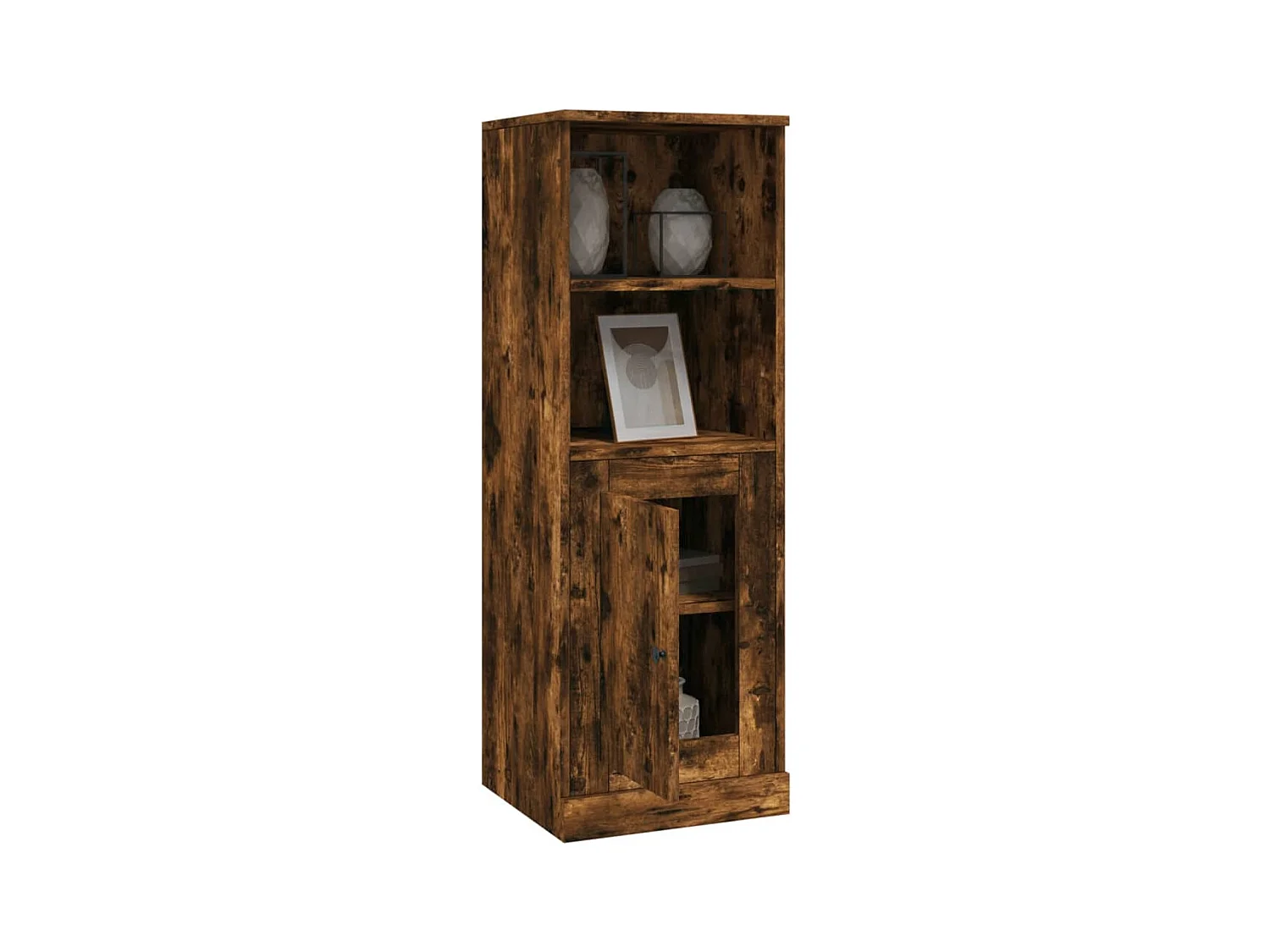 Hohes Sideboard Räuchereiche 36x35,5x103,5 cm Holzwerkstoff