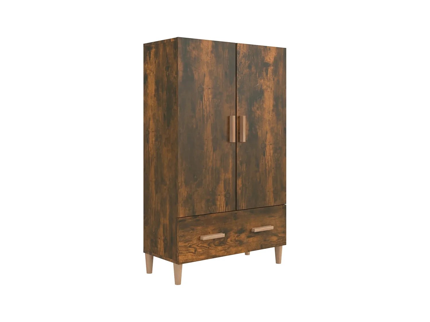 Aparador alto Roble ahumado 70x31x115 cm Madera de ingeniería