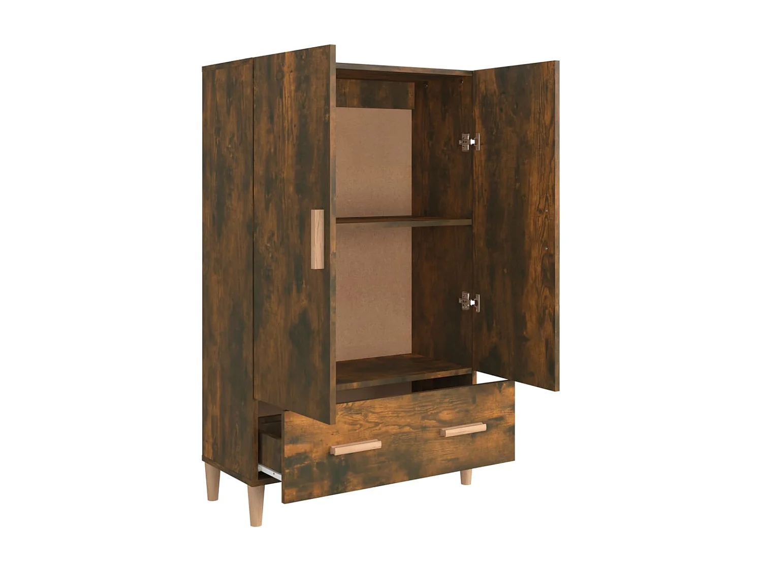 Hoog dressoir Gerookt eiken 70x31x115 cm Technisch hout