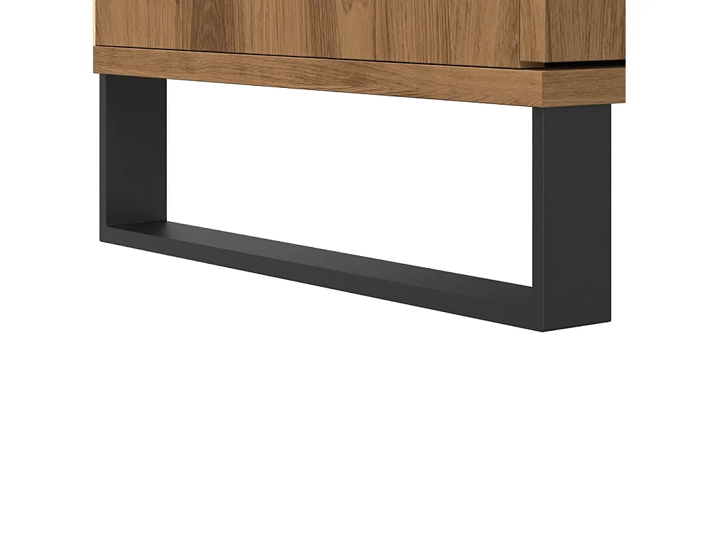 Buffet haut chêne artisanal 60x36x110 cm bois d'ingénierie