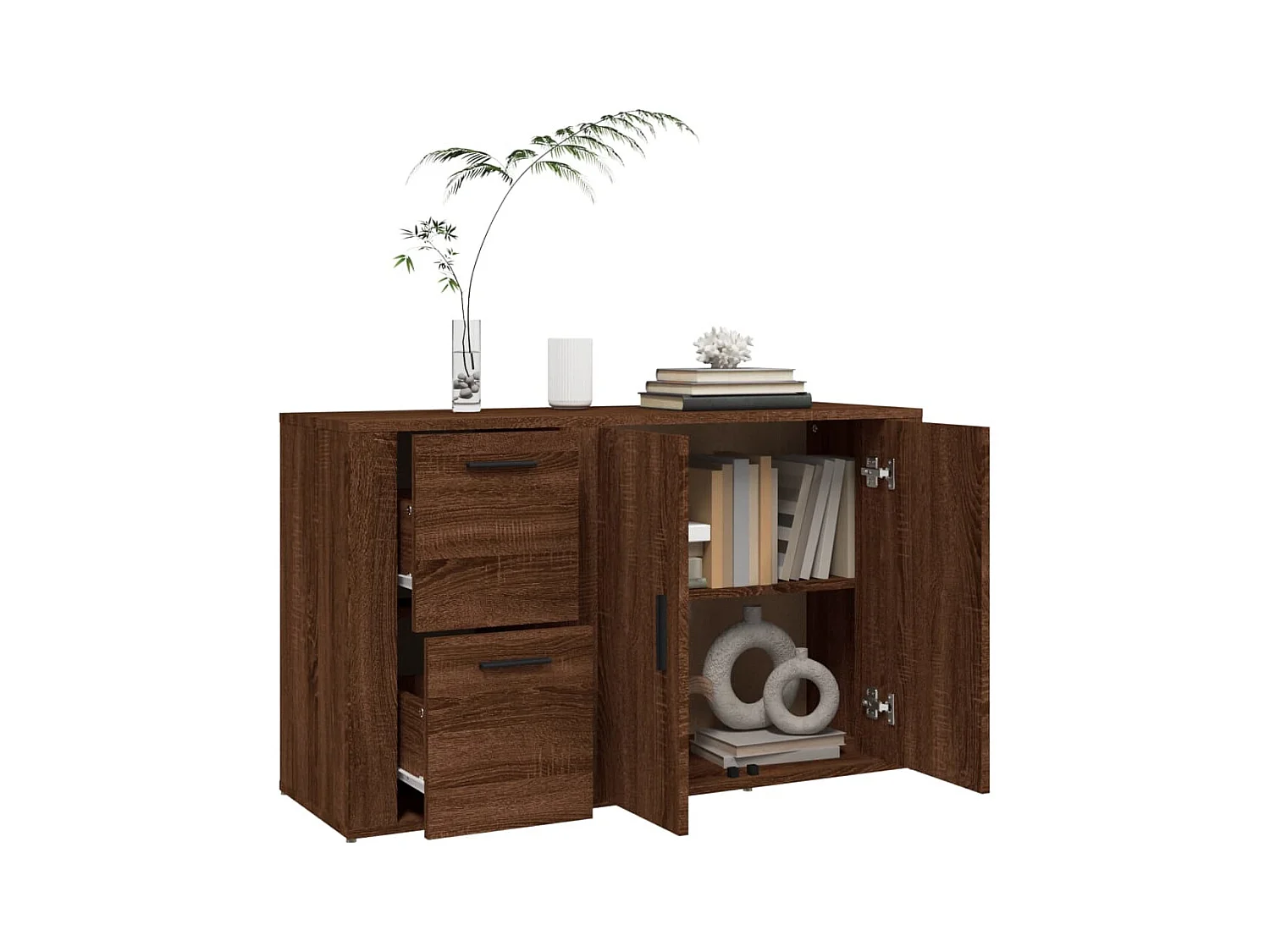 Buffet Chêne marron 100x33x59,5 cm Bois d'ingénierie