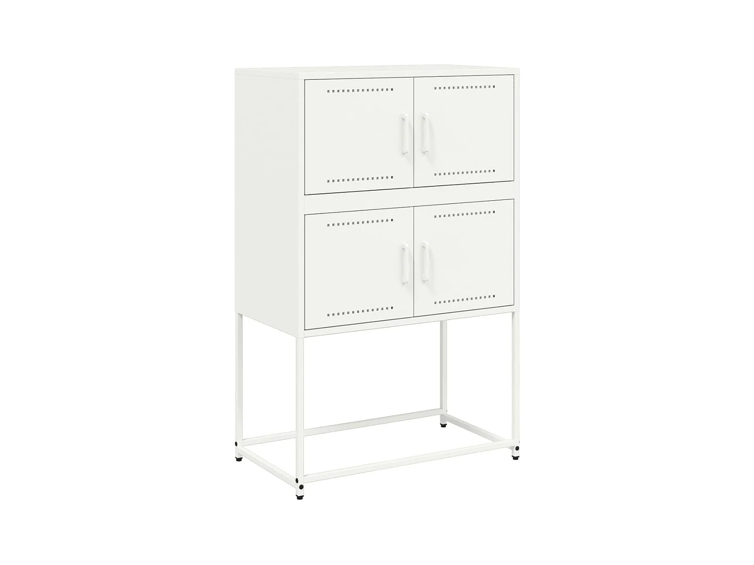 Credenza bianca 68,5x38,5x107 cm acciaio