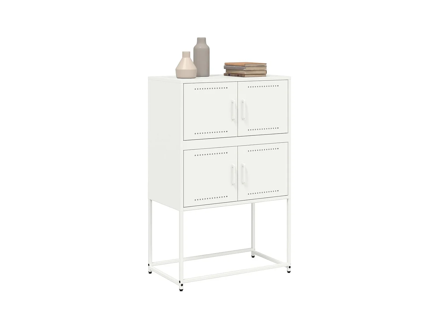 Credenza bianca 68,5x38,5x107 cm acciaio