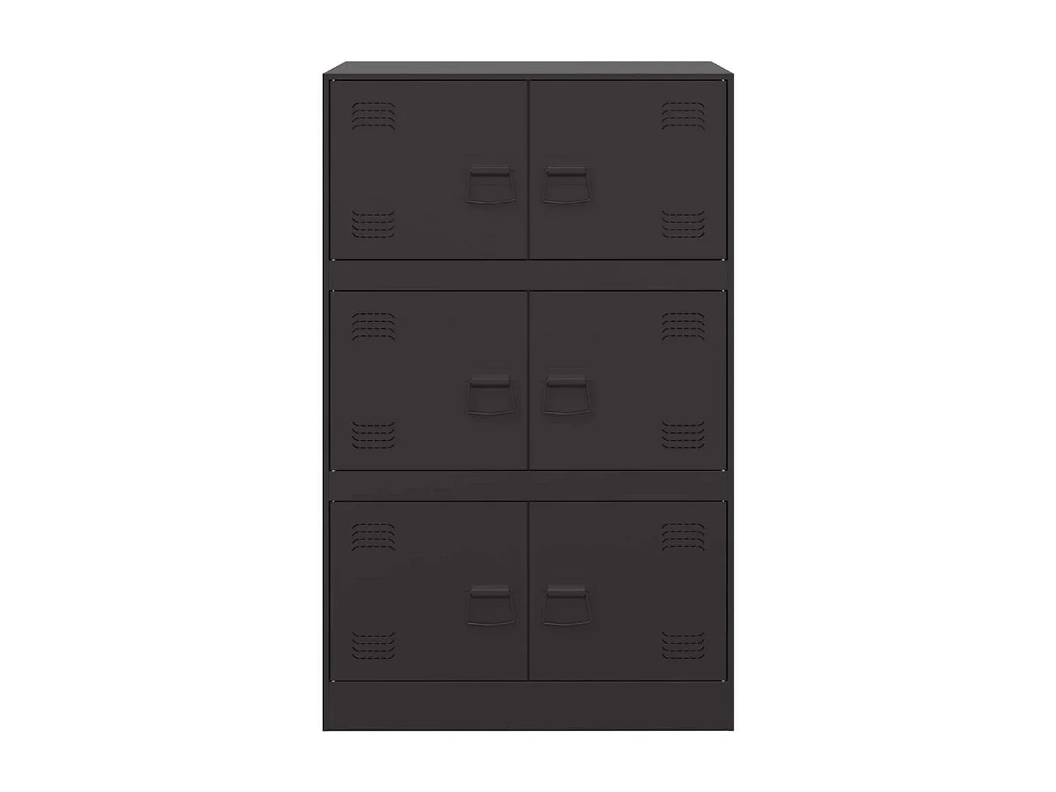 Buffet noir 67x39x107 cm acier