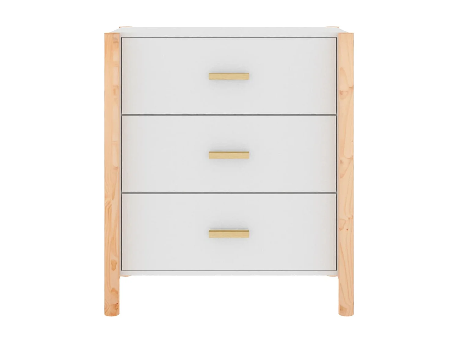 Credenza bianca 62x38x70 cm in legno ingegnerizzato