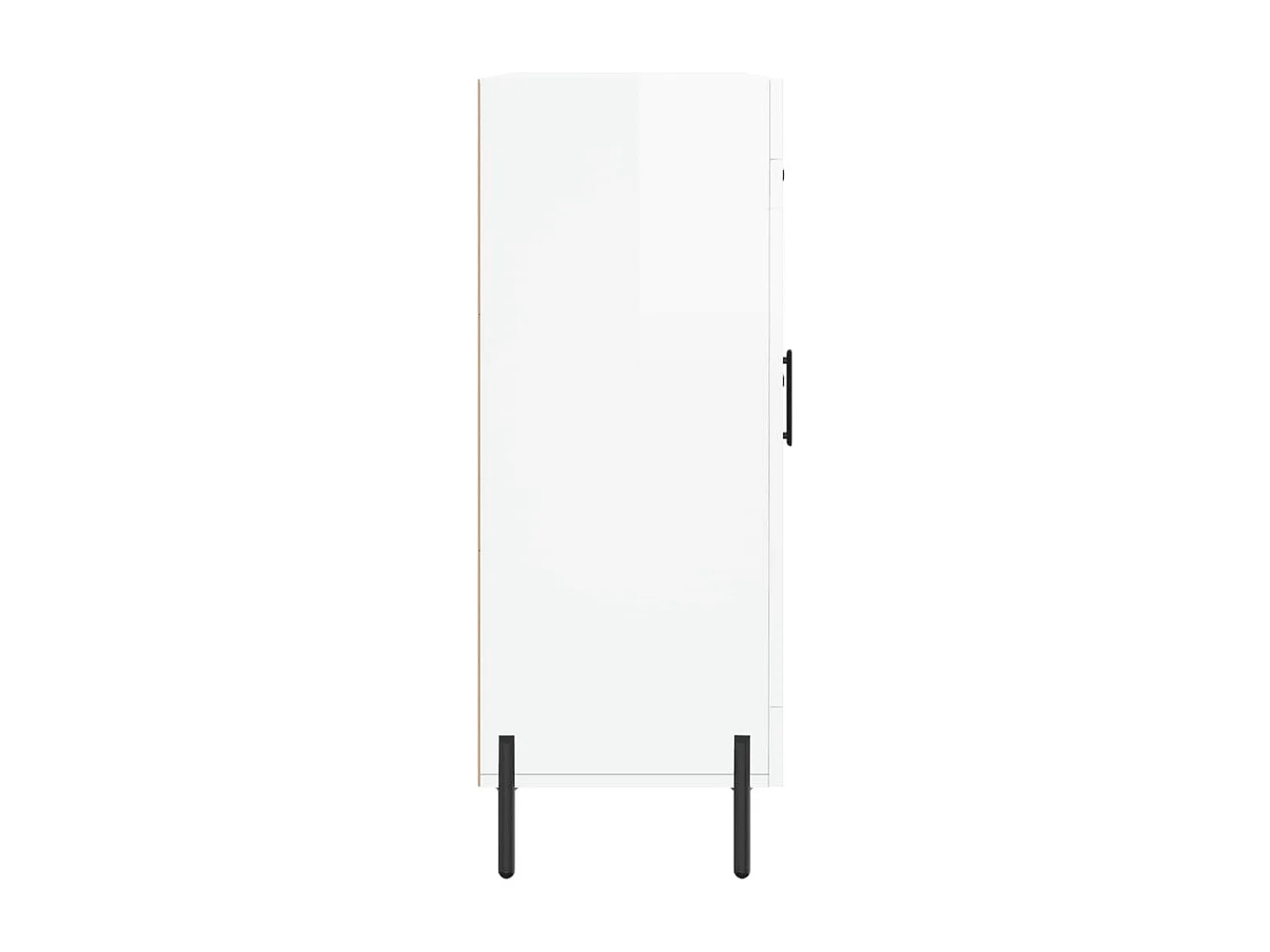 Buffet Blanc brillant 69,5x34x90 cm Bois d'ingénierie