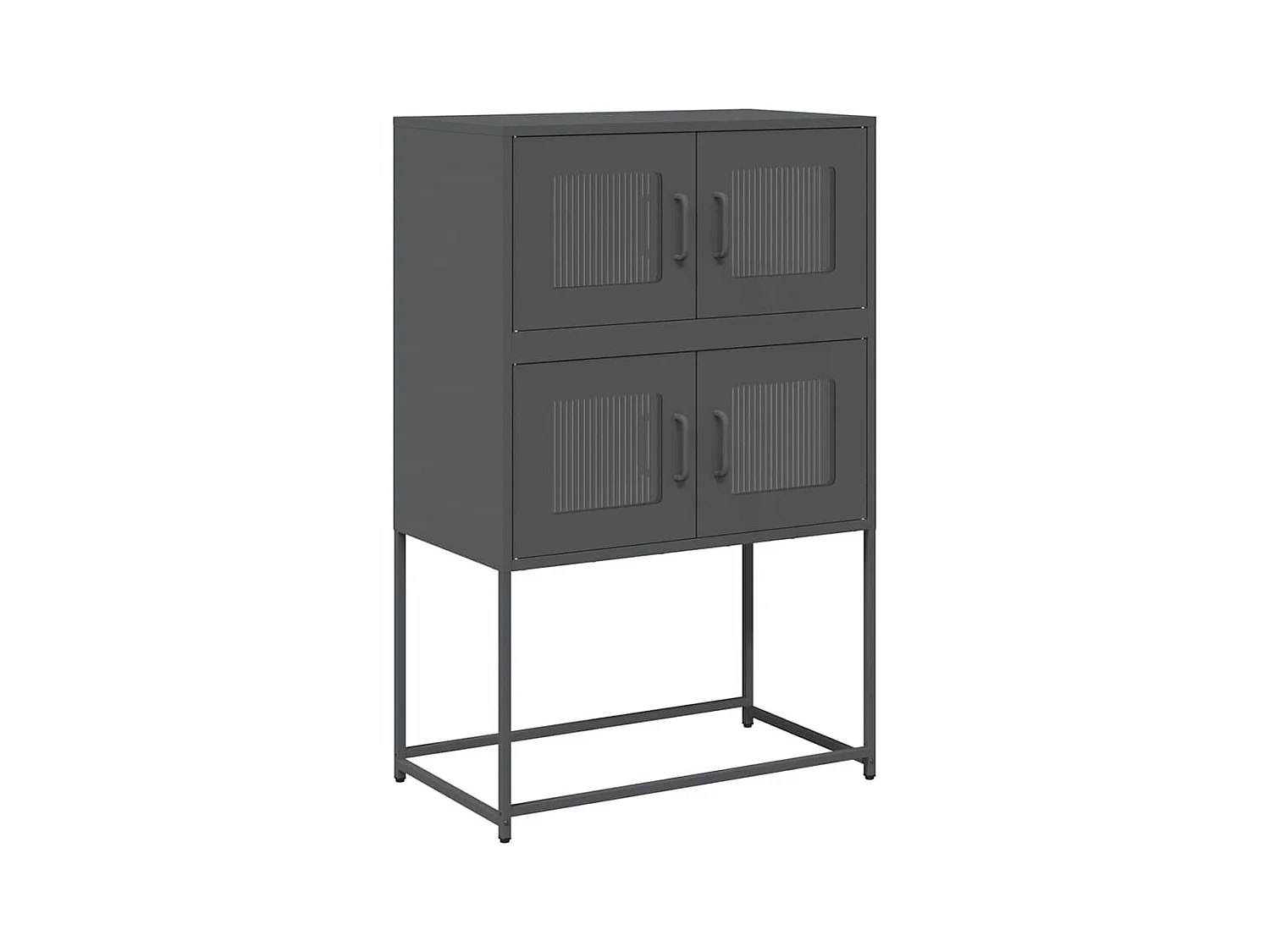 Buffet haut anthracite 68x39x107 cm acier