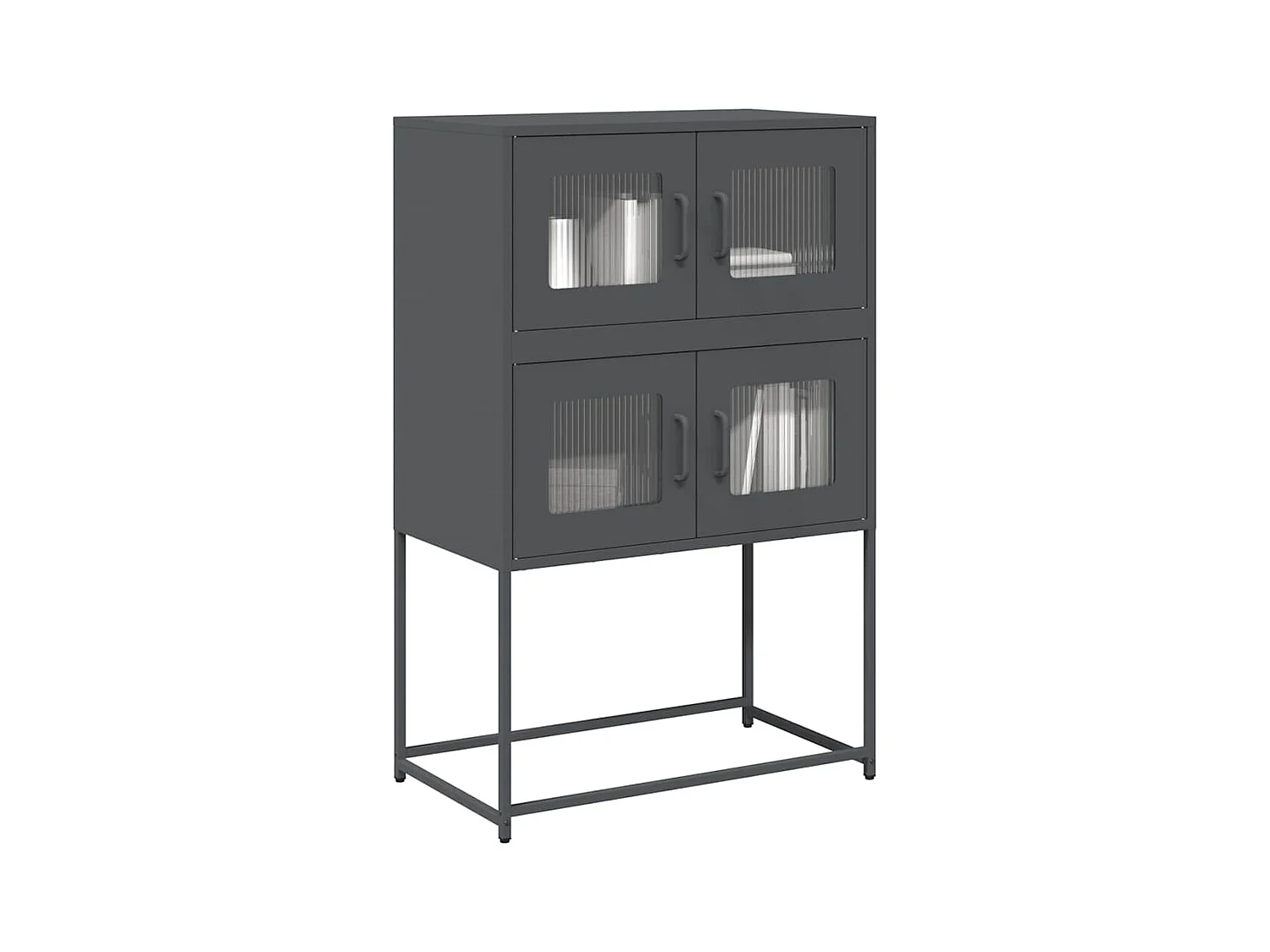 Buffet haut anthracite 68x39x107 cm acier