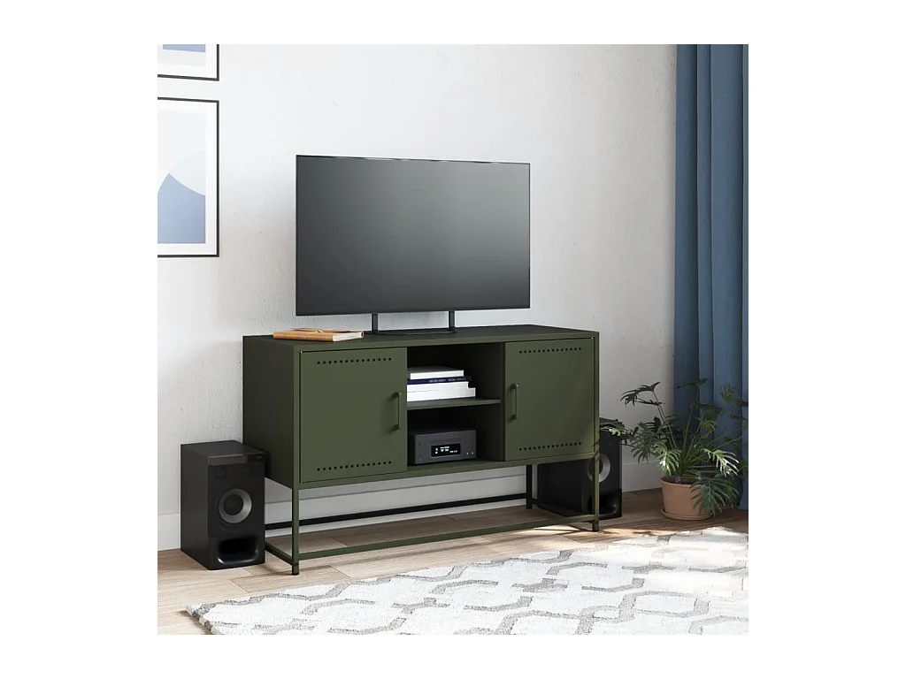 Buffet haut blanc 36x39x107 cm acier