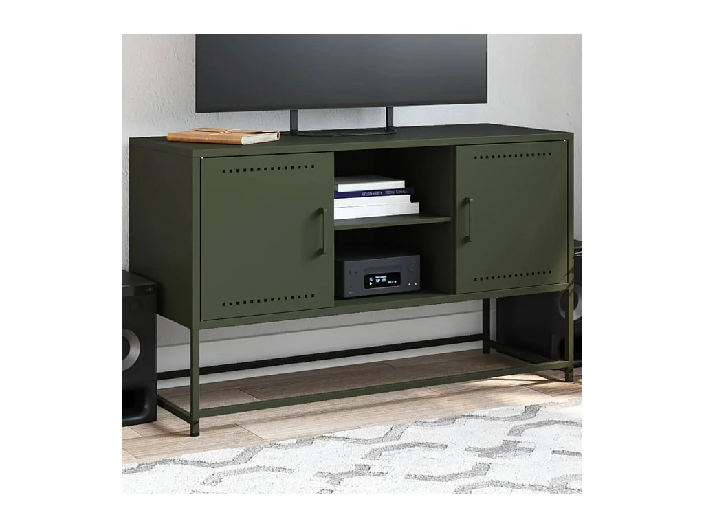Buffet haut blanc 36x39x107 cm acier