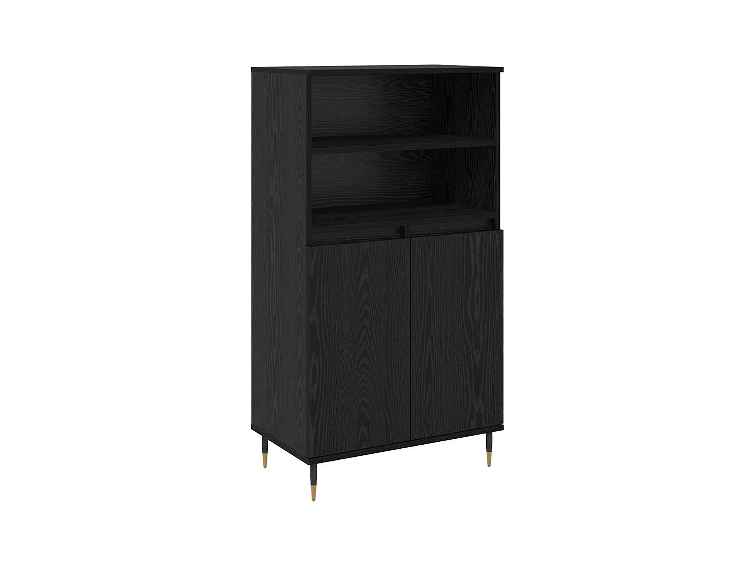 Haut Armoire Noir 60 x 36 x 110 cm Bois d'ingénierie
