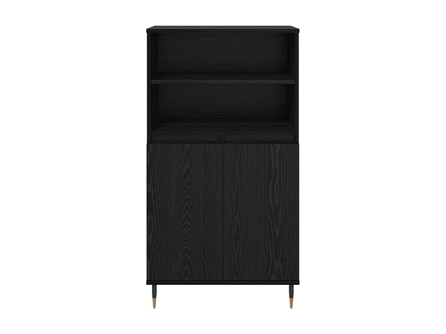 Haut Armoire Noir 60 x 36 x 110 cm Bois d'ingénierie