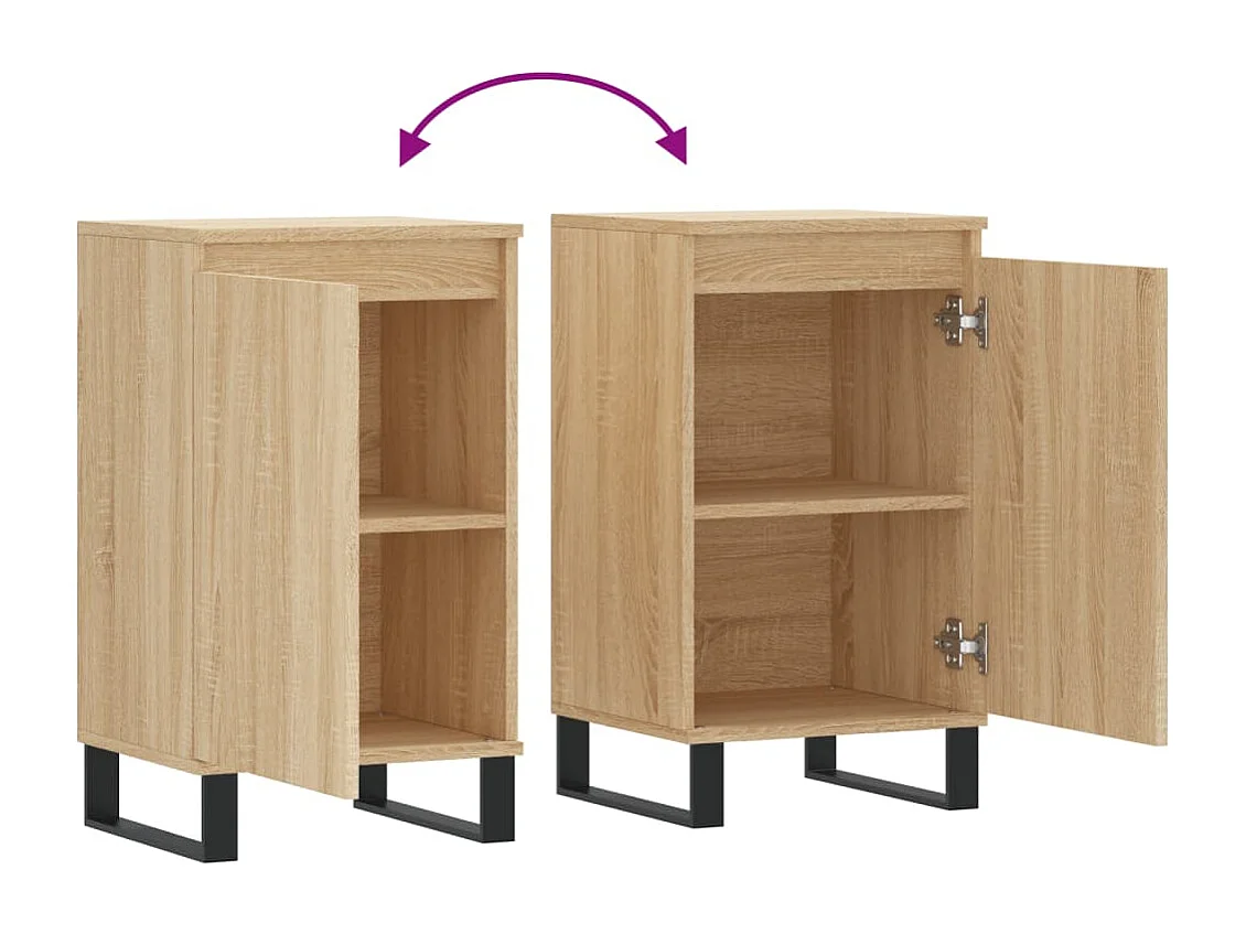 Buffet chêne sonoma 40x35x70 cm bois d'ingénierie