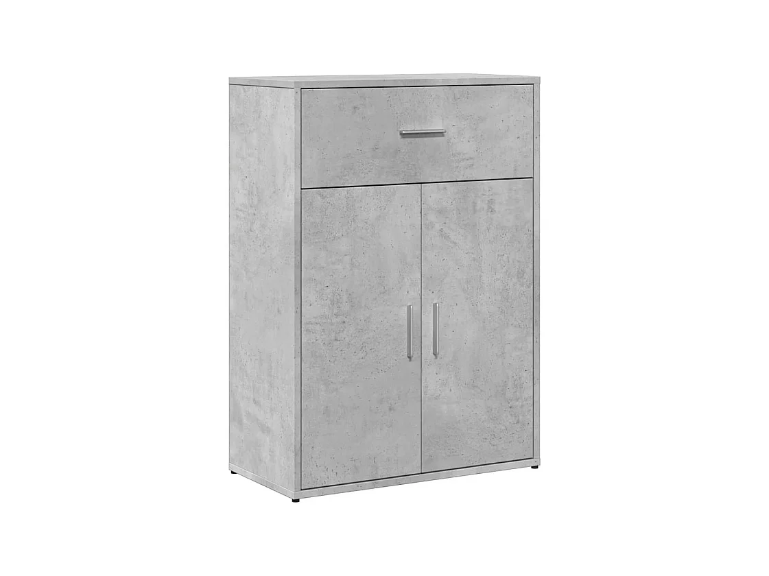 Buffets 2 pcs gris béton 60x30x84 cm bois d'ingénierie