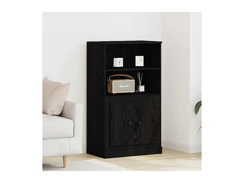 Meuble Haut Chêne Noir 60x35,5x103,5 cm Bois d'ingénierie