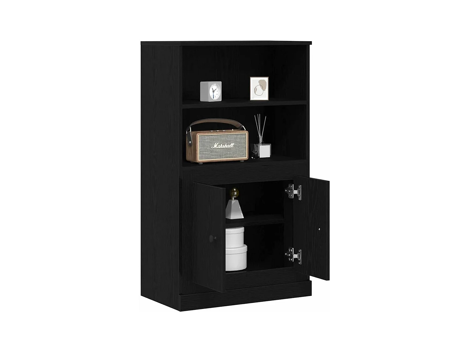 Meuble Haut Chêne Noir 60x35,5x103,5 cm Bois d'ingénierie