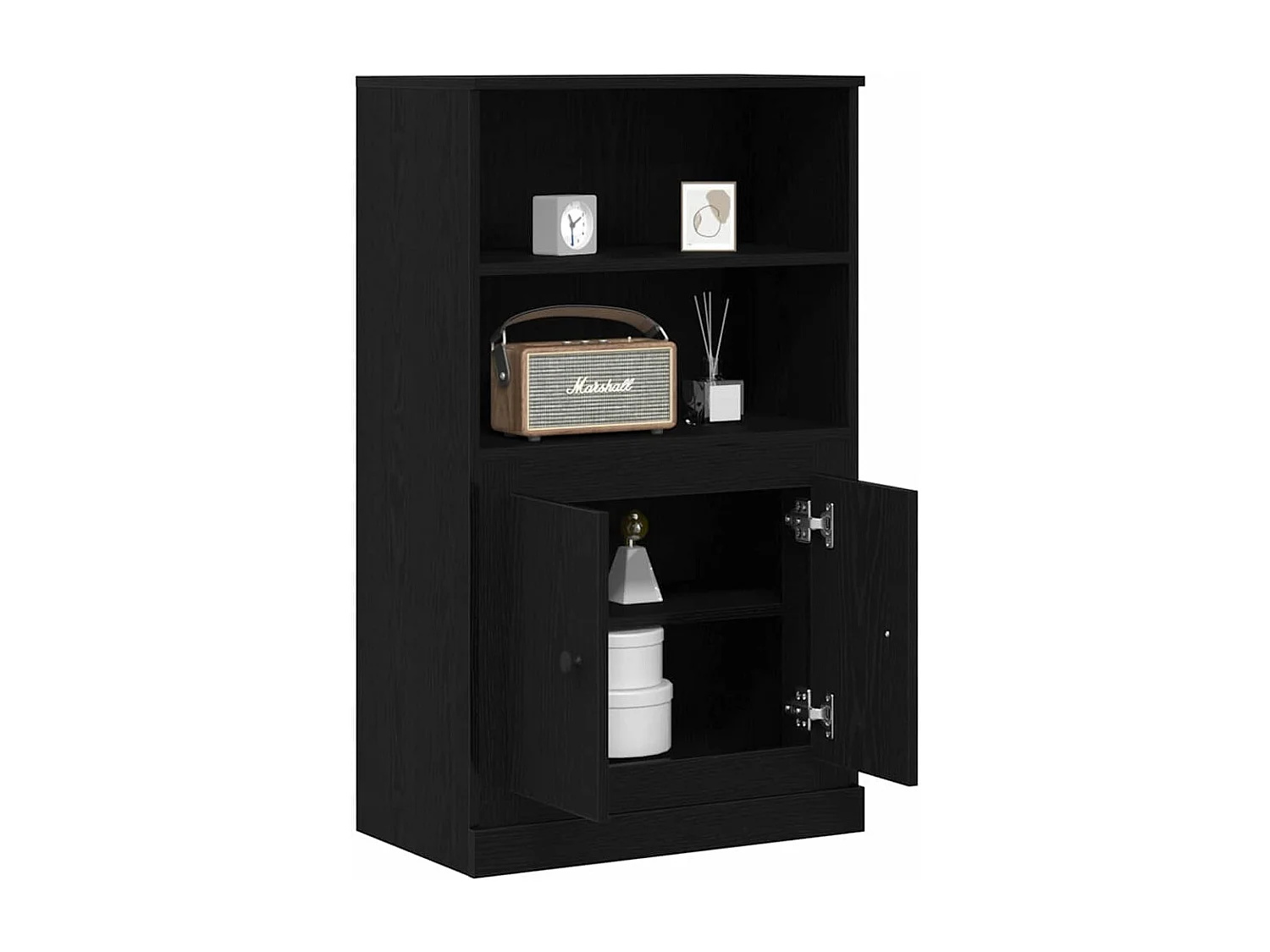 Meuble Haut Chêne Noir 60x35,5x103,5 cm Bois d'ingénierie