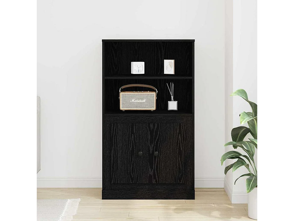 Meuble Haut Chêne Noir 60x35,5x103,5 cm Bois d'ingénierie