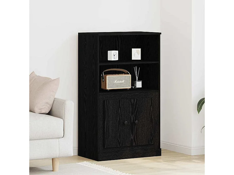 Meuble Haut Chêne Noir 60x35,5x103,5 cm Bois d'ingénierie