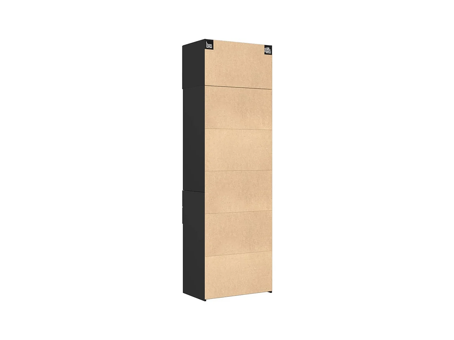 Armoire de rangement noir 70x42,5x225 cm bois d'ingénierie