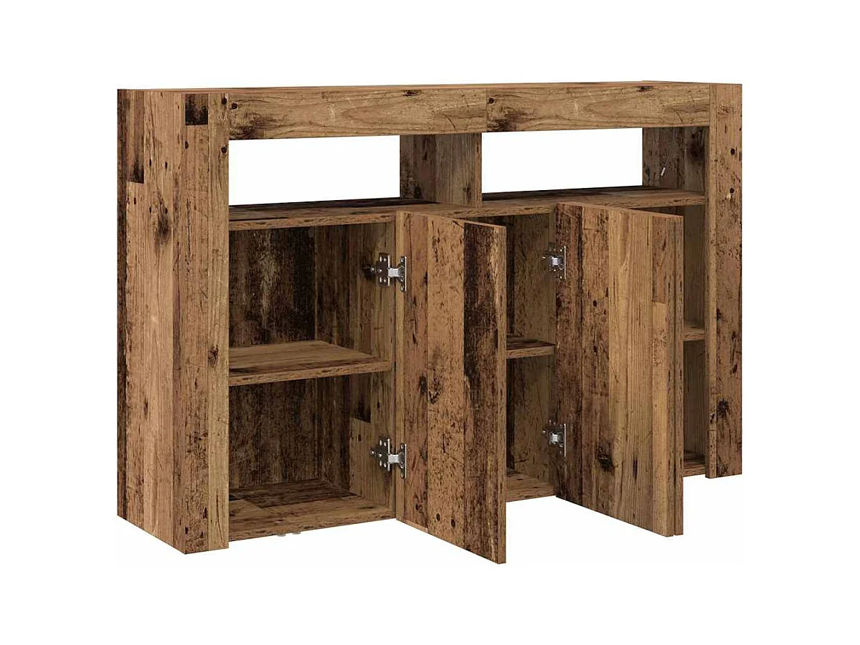 Buffet Bois ancien Bois reconstitué 116 x 30 x 75 cm Buffet