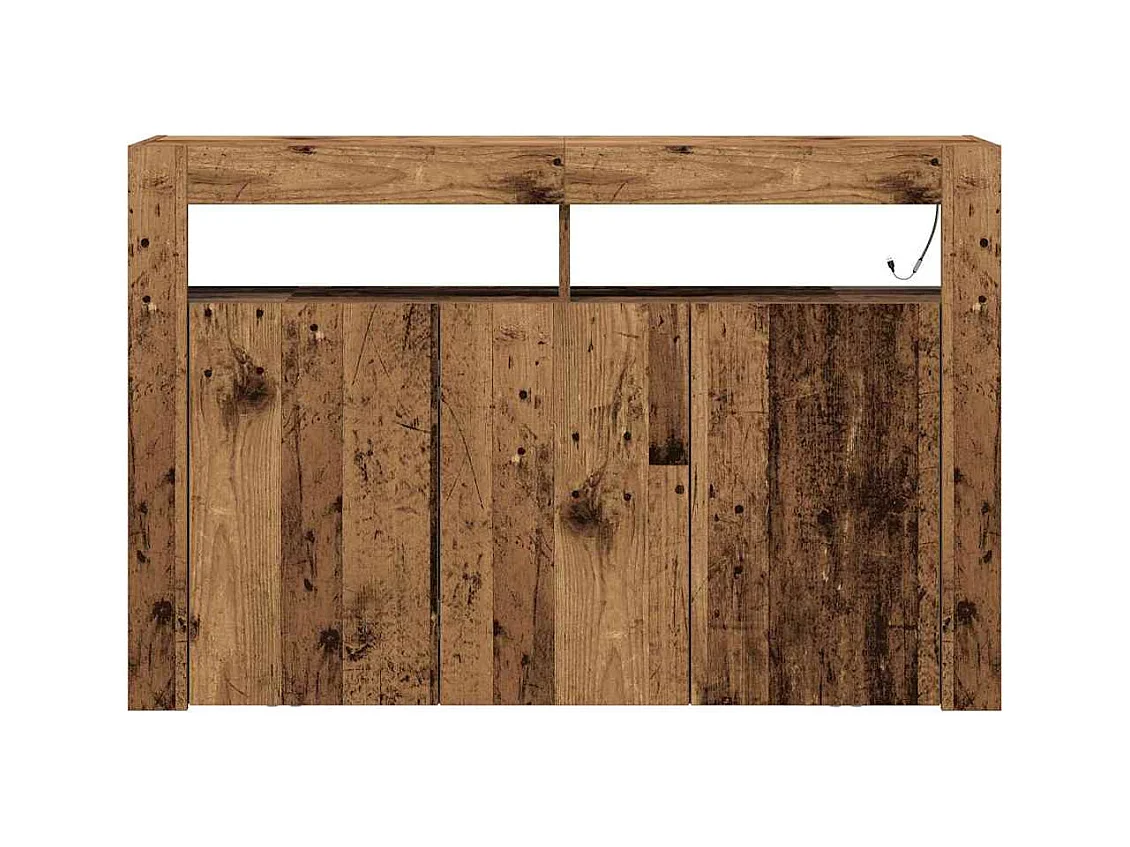 Buffet Bois ancien Bois reconstitué 116 x 30 x 75 cm Buffet