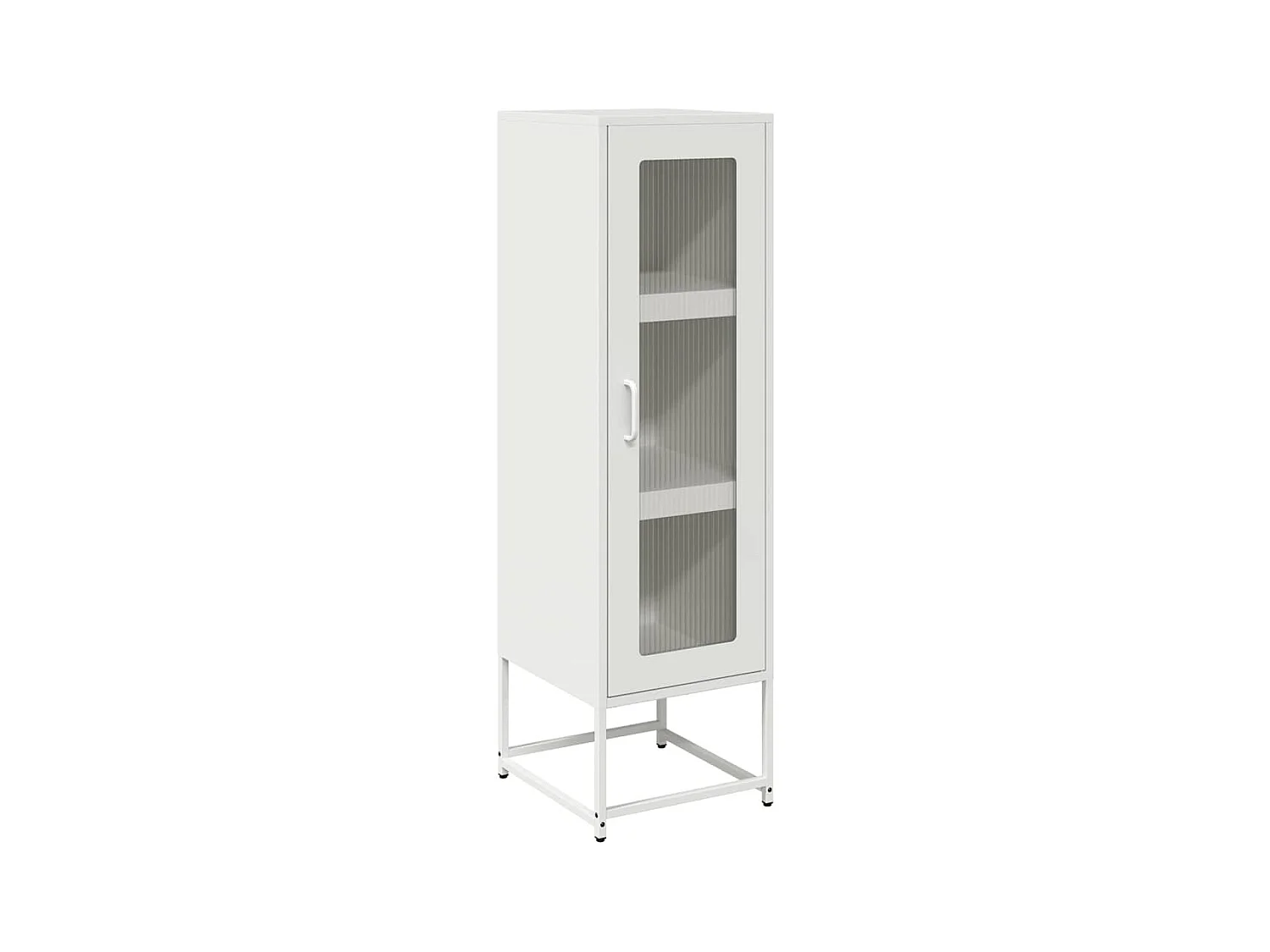 Buffet haut blanc 36x39x123 cm acier laminé à froid