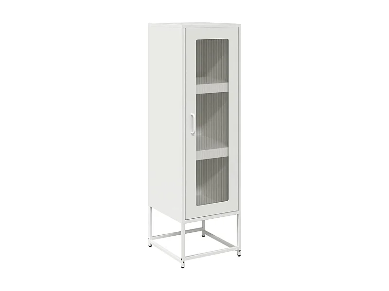 Buffet haut blanc 36x39x123 cm acier laminé à froid