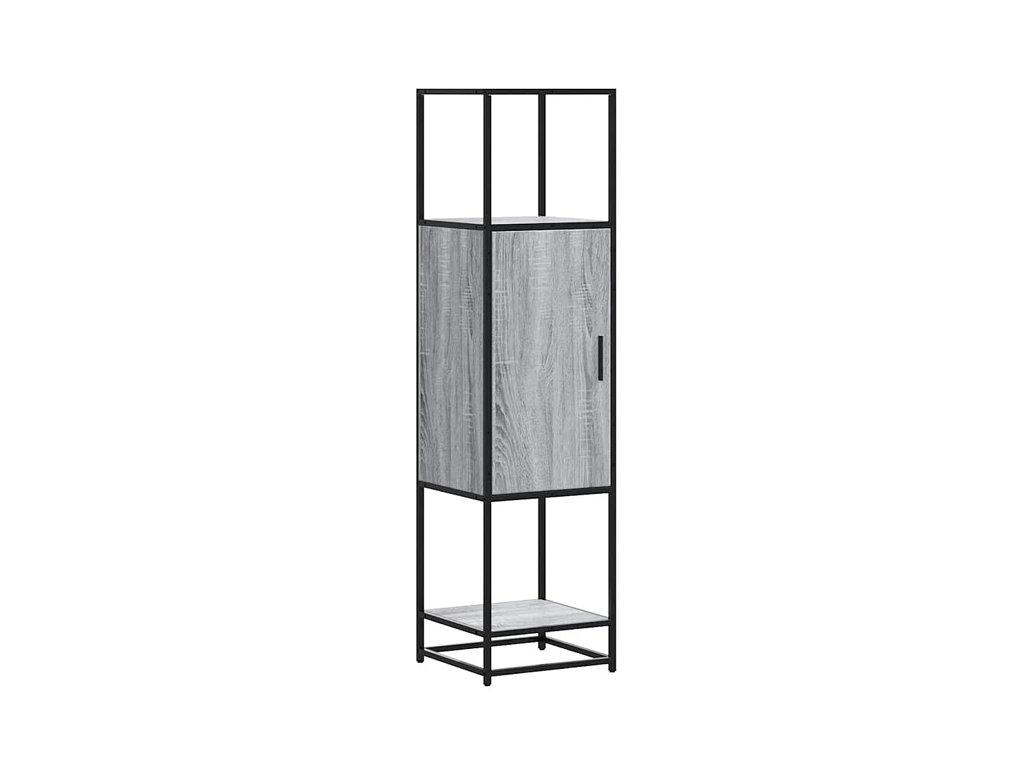 Buffet haut sonoma gris 35,5x35x139 cm bois d'ingénierie métal