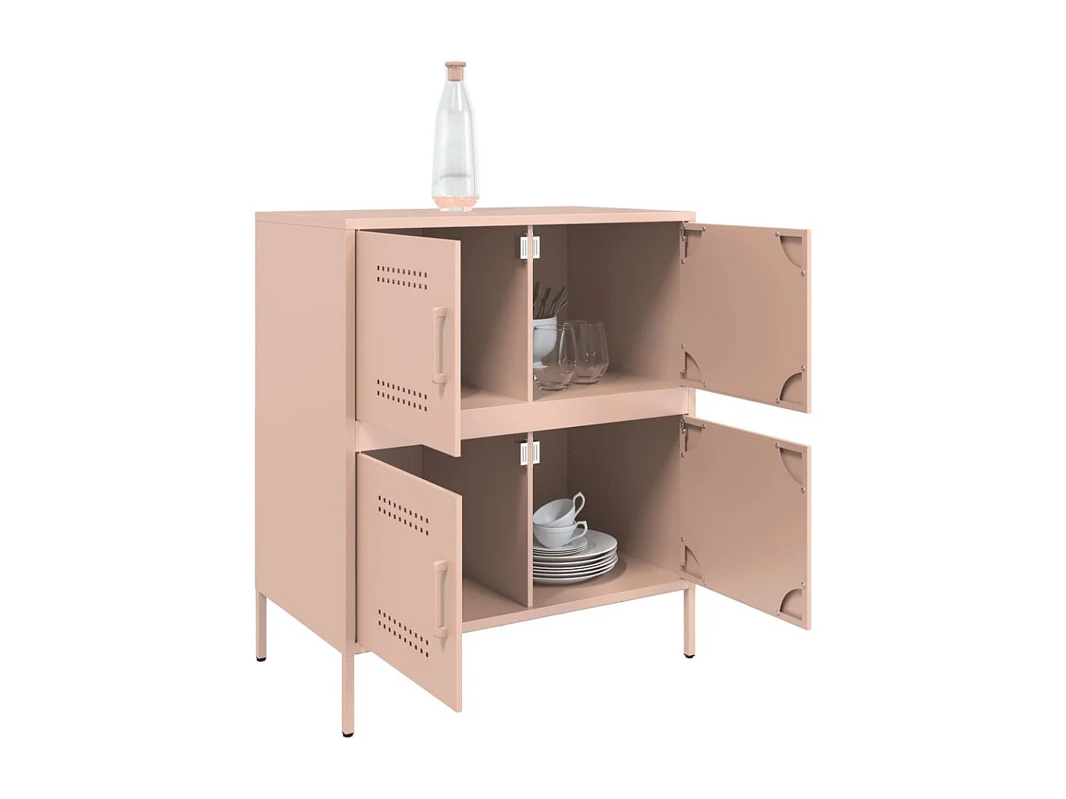 Credenza rosa 68x39x79 cm acciaio