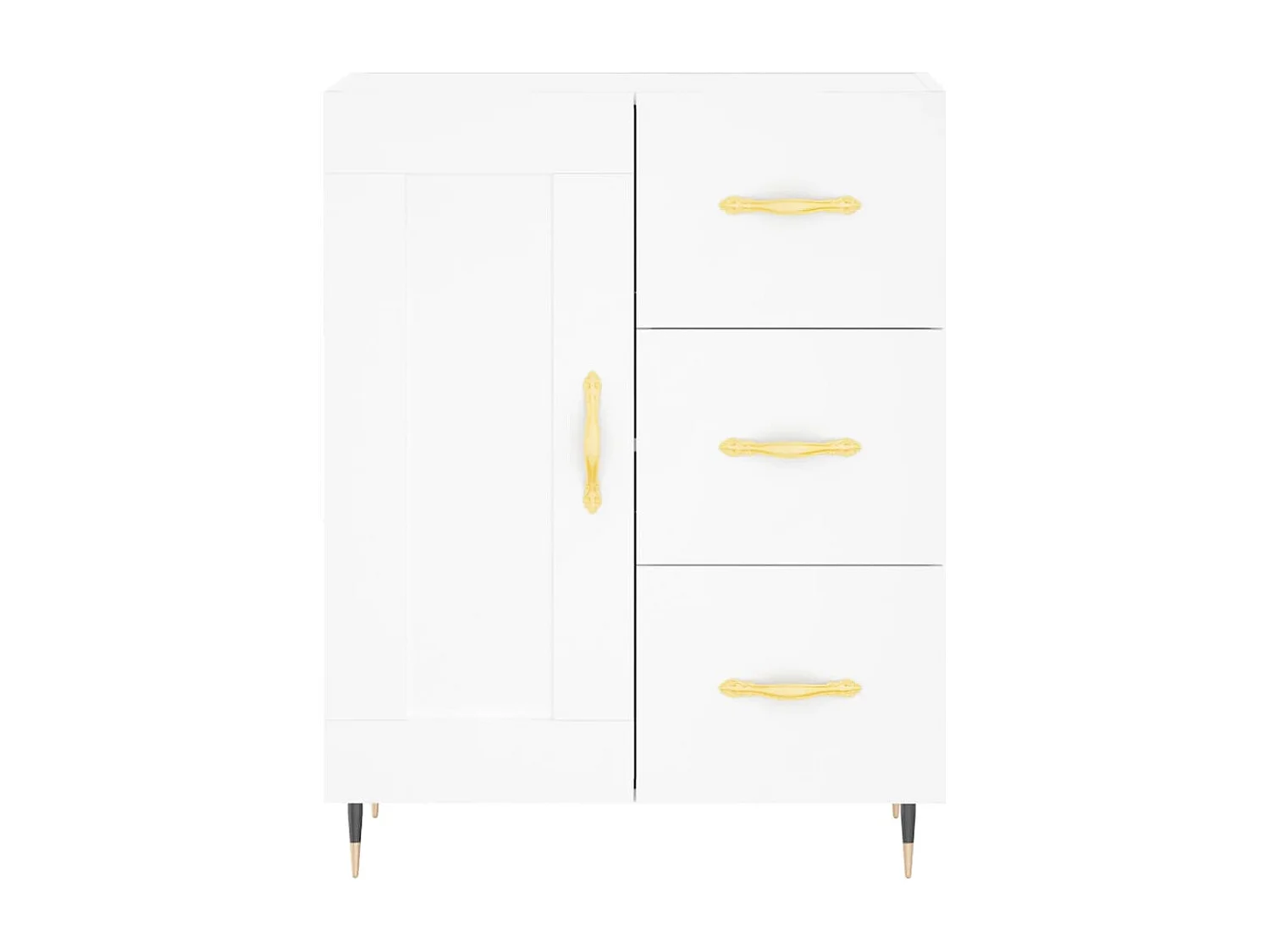 Credenza bianca 69,5x34x90 cm in legno ingegnerizzato