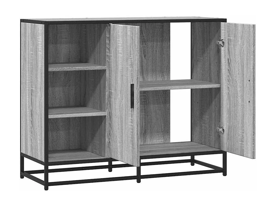 Buffet sonoma gris 92x35x76 cm bois d'ingénierie