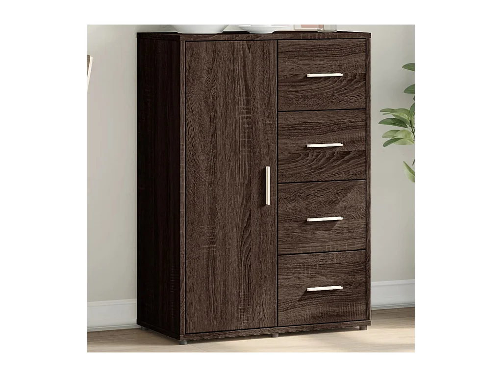 Buffet chêne marron 60x31x84 cm bois d'ingénierie