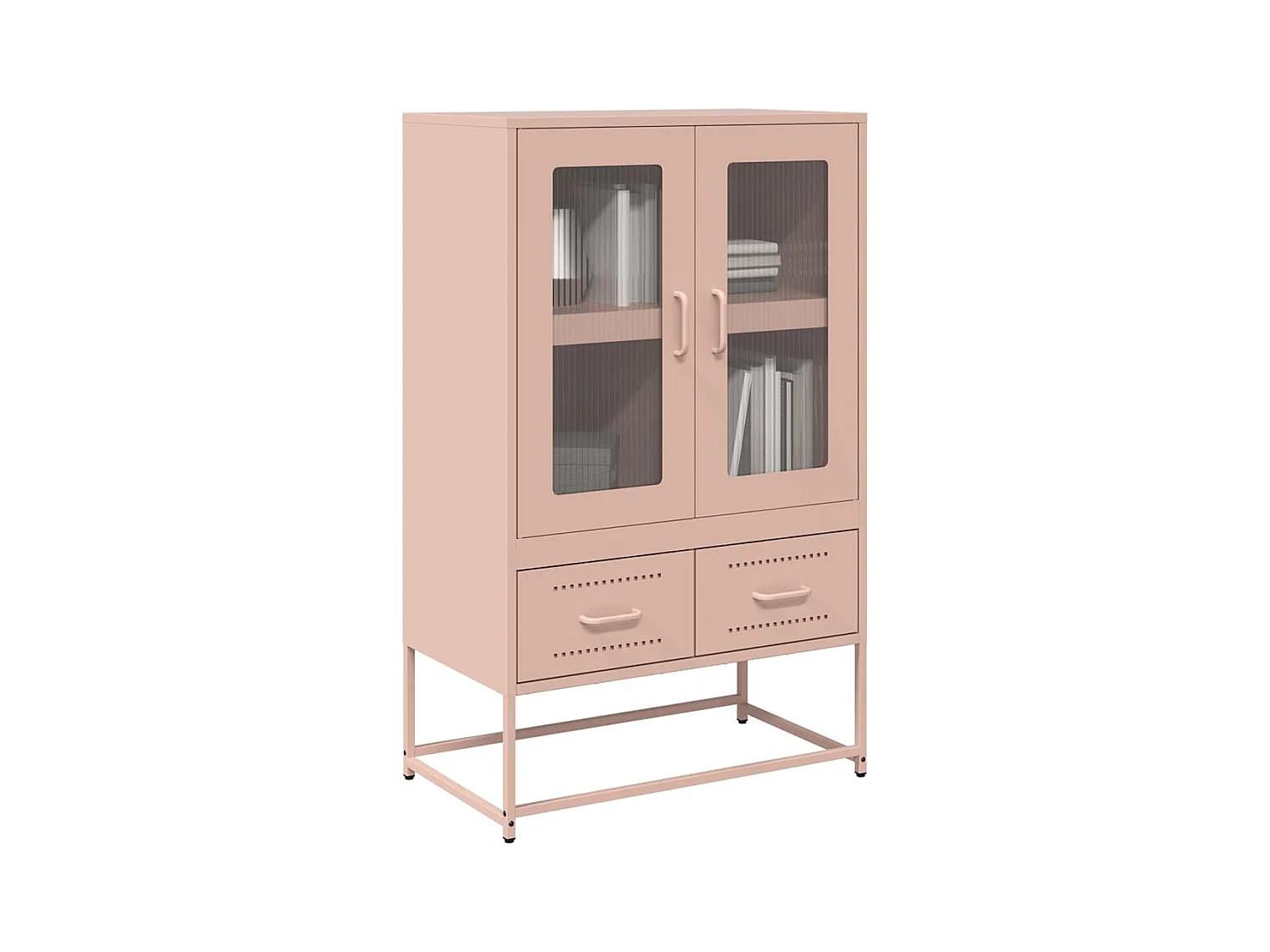 Buffet haut rose 68x39x111,5 cm acier