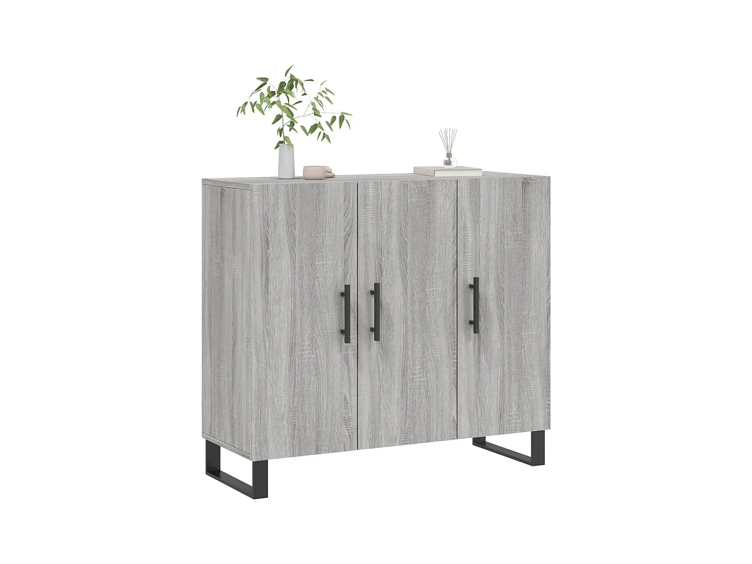 Buffet sonoma gris 90x34x80 cm bois d'ingénierie