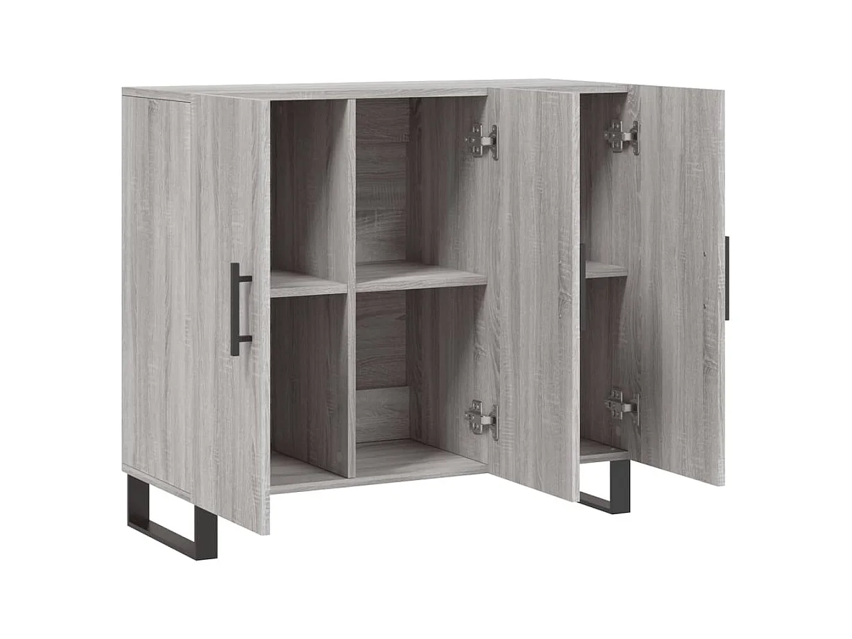 Buffet sonoma gris 90x34x80 cm bois d'ingénierie