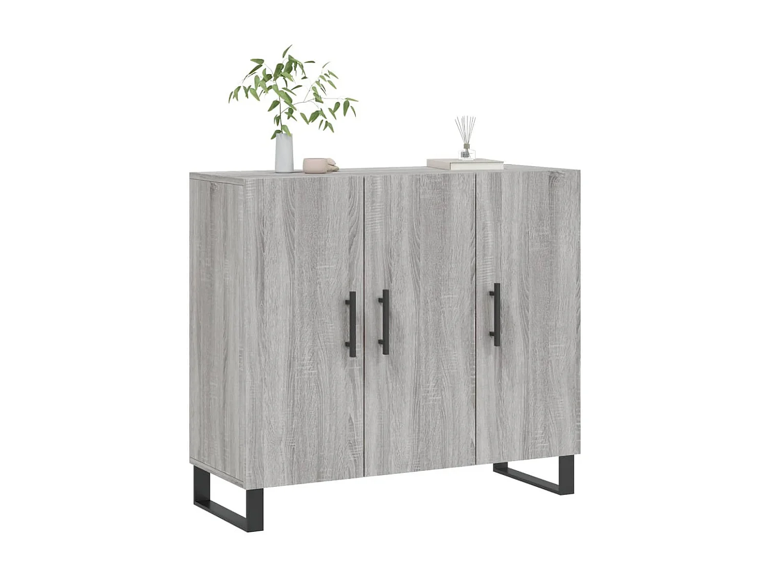Buffet sonoma gris 90x34x80 cm bois d'ingénierie