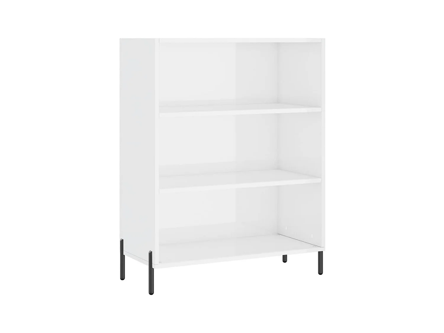 Armoire à étagères blanc brillant 69,5x32,5x90 cm