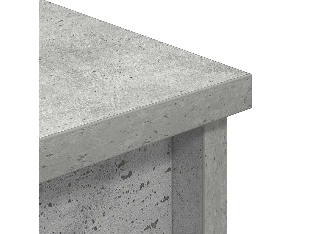 Buffet haut gris béton 37,5x35x180 cm bois d'ingénierie