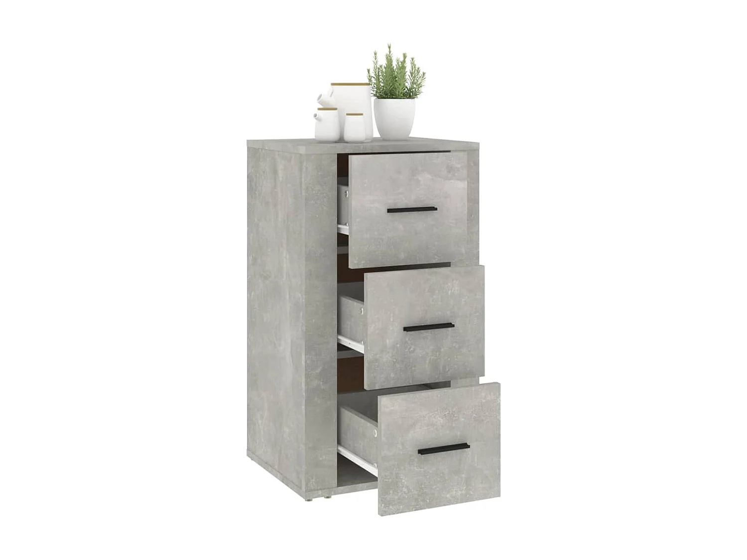 Buffet Gris béton 40x33x70 cm Bois d'ingénierie