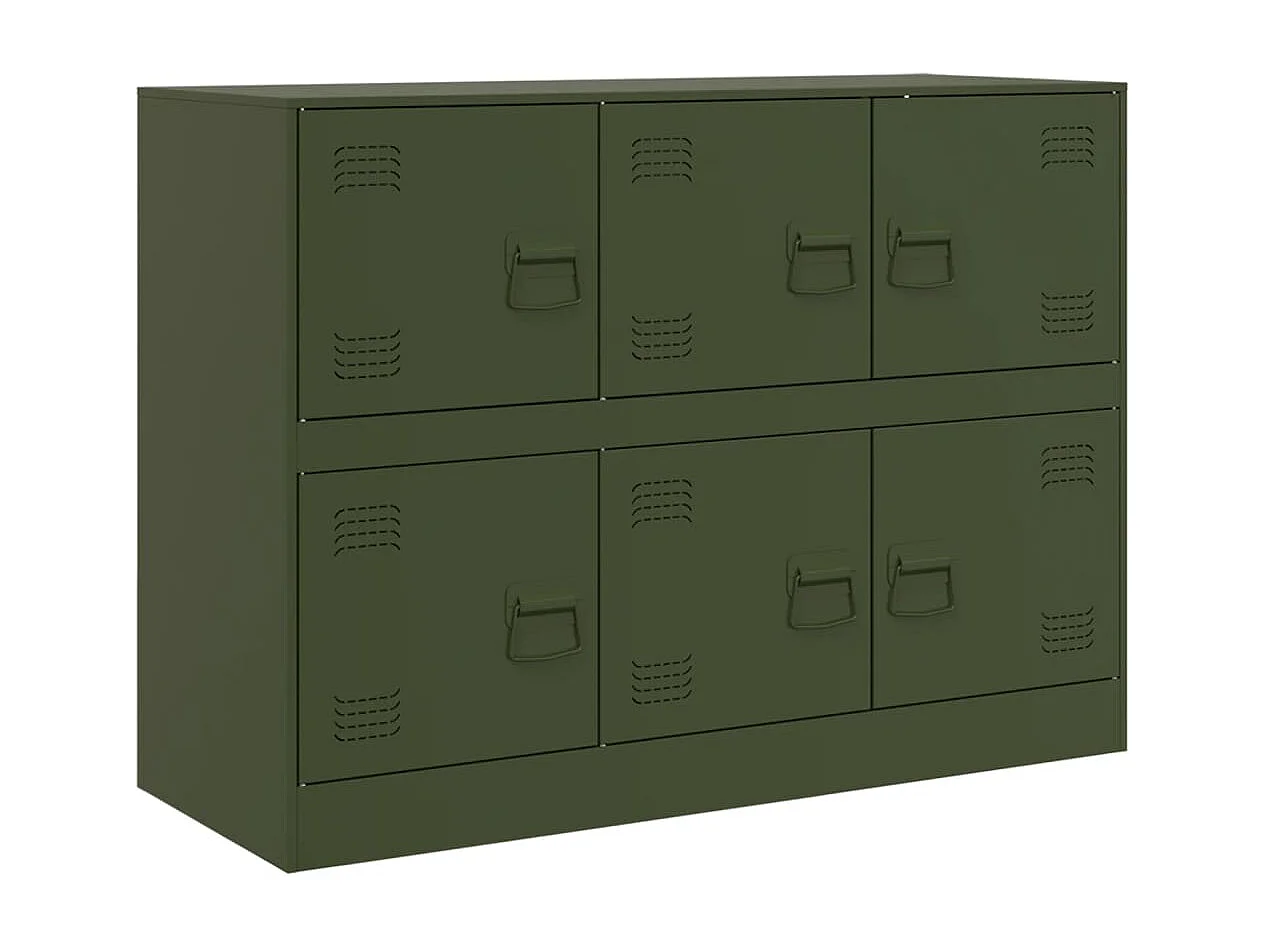 Buffet vert olive 99x39x73 cm acier
