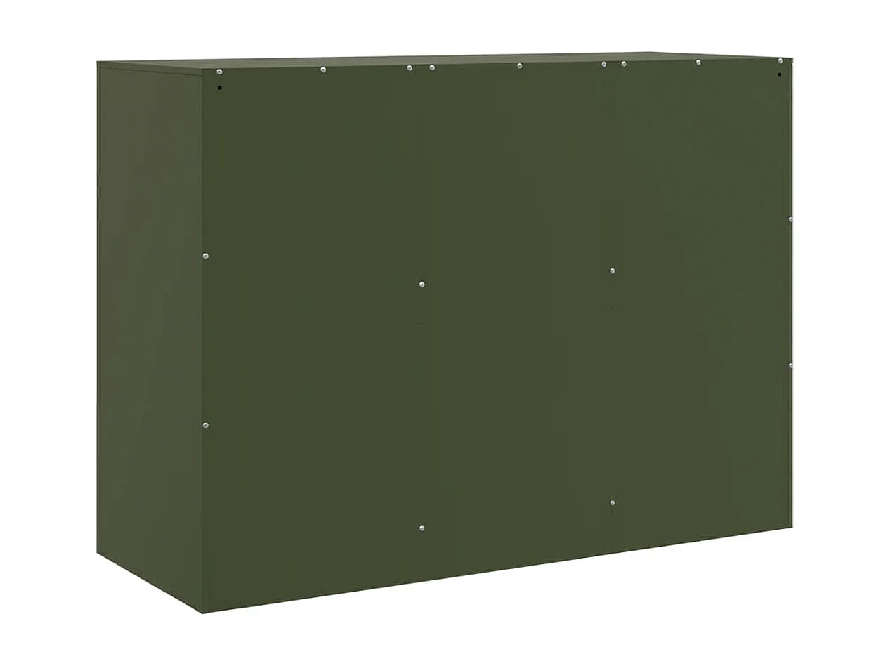 Buffet vert olive 99x39x73 cm acier