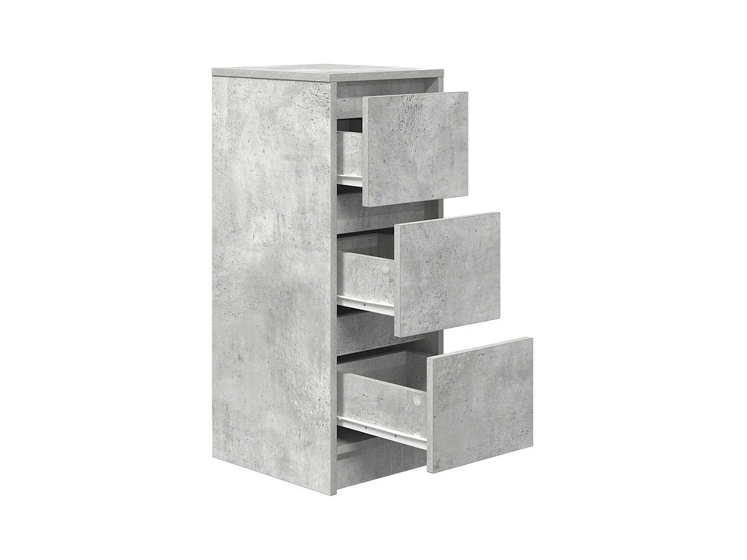 Buffet gris béton 29,5x34x76 cm bois d'ingénierie