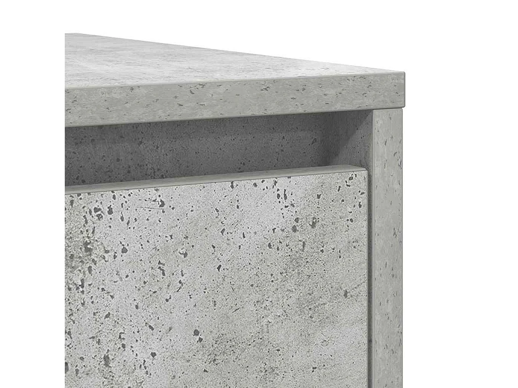 Buffet gris béton 29,5x34x76 cm bois d'ingénierie