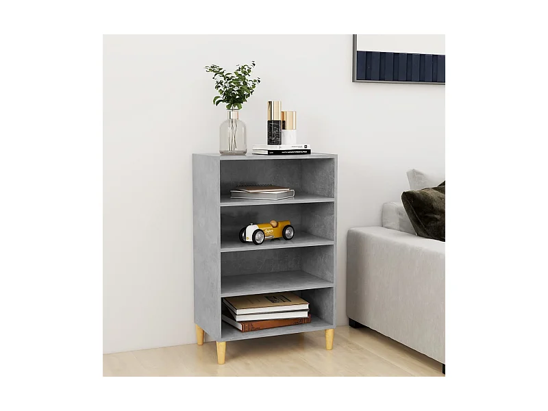 Credenza grigio cemento 57x35x90 cm in legno ingegnerizzato