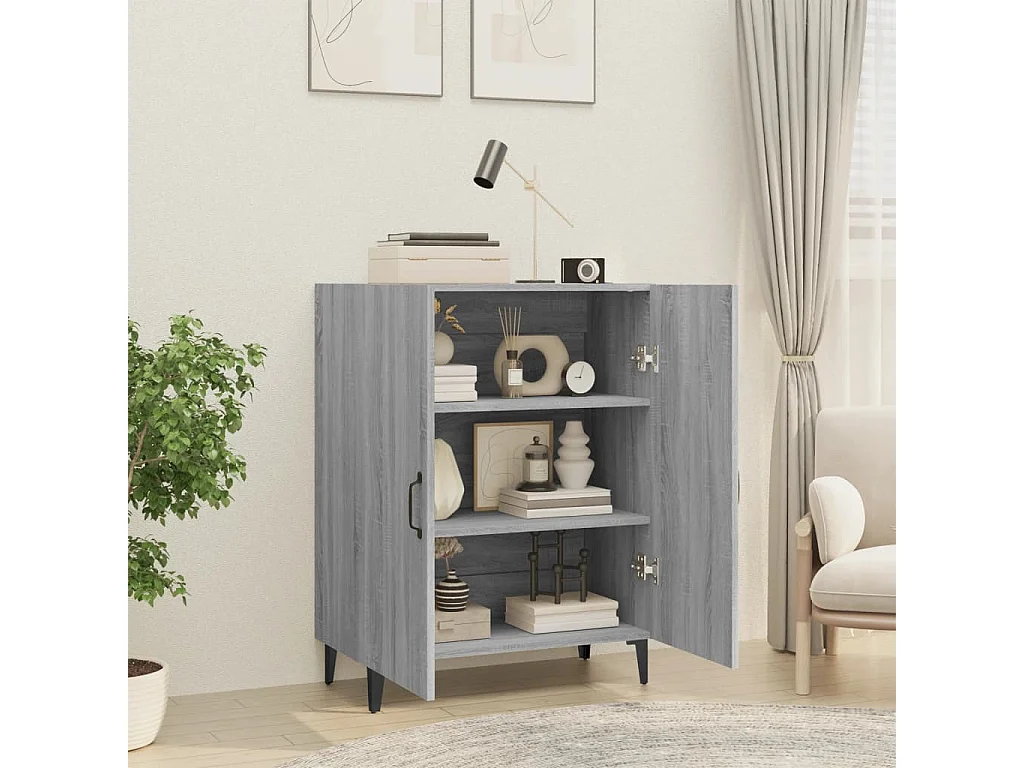 Sonoma dressoir grijs 70x34x90 cm Technisch hout